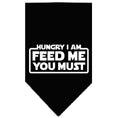 Load image into Gallery viewer, Pet and Dog Bandana Screen Printed, "Hungry I Am, Feed Me You Must"

