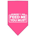 Load image into Gallery viewer, Pet and Dog Bandana Screen Printed, "Hungry I Am, Feed Me You Must"
