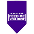 Load image into Gallery viewer, Pet and Dog Bandana Screen Printed, "Hungry I Am, Feed Me You Must"
