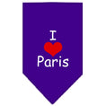 Load image into Gallery viewer, Pet and Dog Bandana Screen Printed, "I Love Paris"
