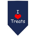 Load image into Gallery viewer, Pet and Dog Bandana Screen Printed, "I Love Treats"
