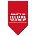 Load image into Gallery viewer, Pet and Dog Bandana Screen Printed, "Hungry I Am, Feed Me You Must"
