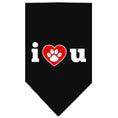 Load image into Gallery viewer, Pet and Dog Bandana Screen Printed, "I Love You"
