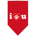 Load image into Gallery viewer, Pet and Dog Bandana Screen Printed, "I Love You"
