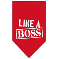 Load image into Gallery viewer, Pet and Dog Bandana Screen Printed, "Like A Boss"
