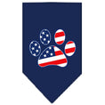 Load image into Gallery viewer, Pet and Dog Bandana Screen Printed, "Patriotic Paw"
