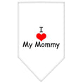 Load image into Gallery viewer, Pet and Dog Bandana Screen Printed, "I Love My Mommy"
