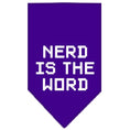 Load image into Gallery viewer, Pet and Dog Bandana Screen Printed, "Nerd Is The Word"
