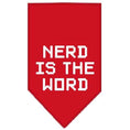 Load image into Gallery viewer, Pet and Dog Bandana Screen Printed, "Nerd Is The Word"
