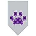 Load image into Gallery viewer, Pet and Dog Bandana Screen Printed, "Purple Swiss Dot Paw"
