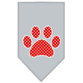 Load image into Gallery viewer, Pet and Dog Bandana Screen Printed, "Red Swiss Dot Paw"
