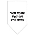 Load image into Gallery viewer, Pet and Dog Bandana Screen Printed, "You Come, You Sit, You Stay"
