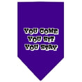 Load image into Gallery viewer, Pet and Dog Bandana Screen Printed, "You Come, You Sit, You Stay"
