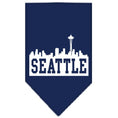 Load image into Gallery viewer, Pet and Dog Bandana Screen Printed, "Seattle Skyline"
