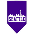 Load image into Gallery viewer, Pet and Dog Bandana Screen Printed, "Seattle Skyline"
