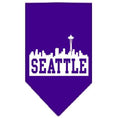 Load image into Gallery viewer, Pet and Dog Bandana Screen Printed, "Seattle Skyline"
