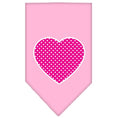 Load image into Gallery viewer, Pet and Dog Bandana Screen Printed, "Pink Swiss Dot Heart"
