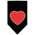 Load image into Gallery viewer, Pet and Dog Bandana Screen Printed, "Red Swiss Dot Heart"
