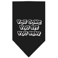 Load image into Gallery viewer, Pet and Dog Bandana Screen Printed, "You Come, You Sit, You Stay"
