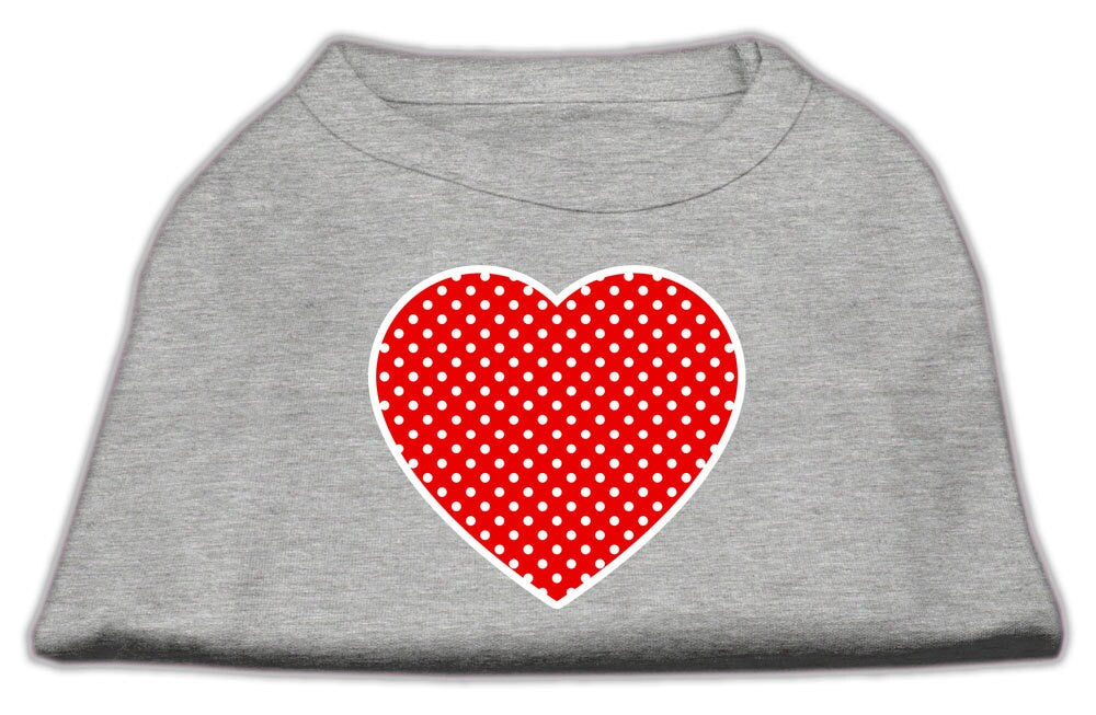 Pet Shirt "Swiss Dots Red Heart"