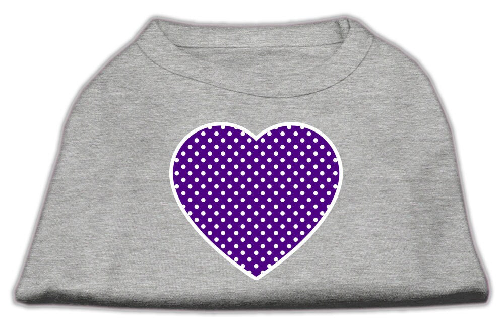 Pet Shirt "Swiss Dots Purple Heart"