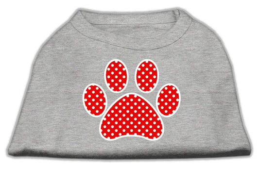 Pet Shirt "Swiss Dots Red Paw"