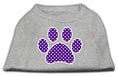 Load image into Gallery viewer, Pet Dog & Cat Shirt Screen Printed, "Swiss Dots Purple Paw"
