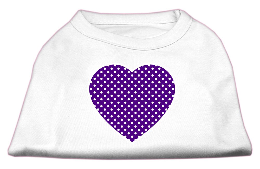 Pet Shirt "Swiss Dots Purple Heart"