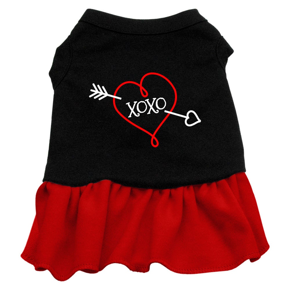 Pet Dress, Screen Printed, "XOXO"