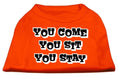 Load image into Gallery viewer, Pet Dog & Cat Shirt Screen Printed, "You Come, You Sit, You Stay"
