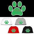 Load image into Gallery viewer, Pet Shirt "Swiss Dot Green Paw"
