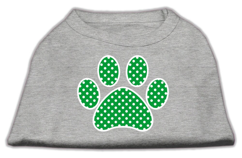 Pet Shirt "Swiss Dot Green Paw"