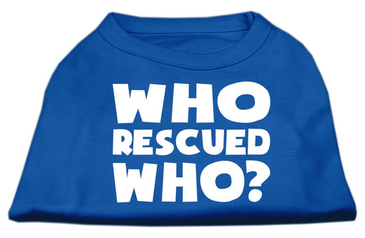 Pet Shirt "Who Rescued Who?"