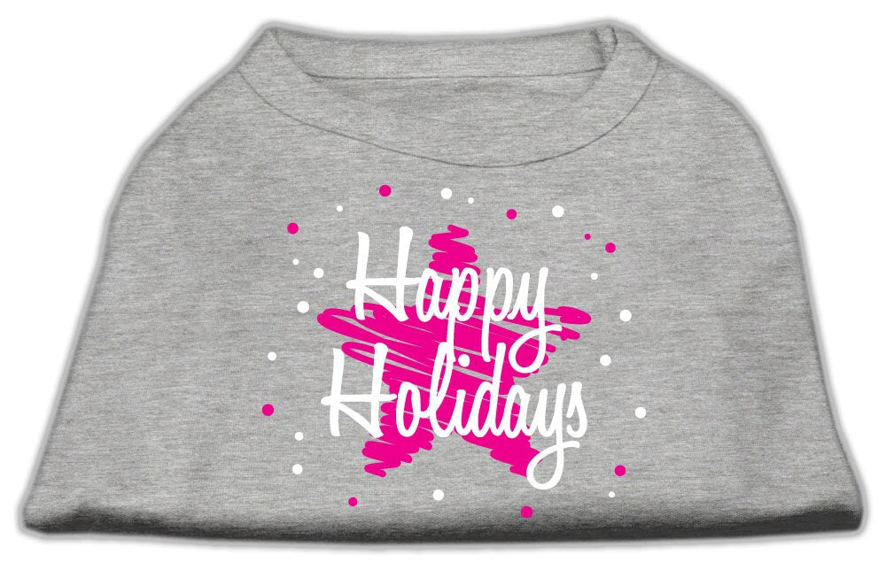 Christmas Pet Shirt, "Scribble Happy Holidays"