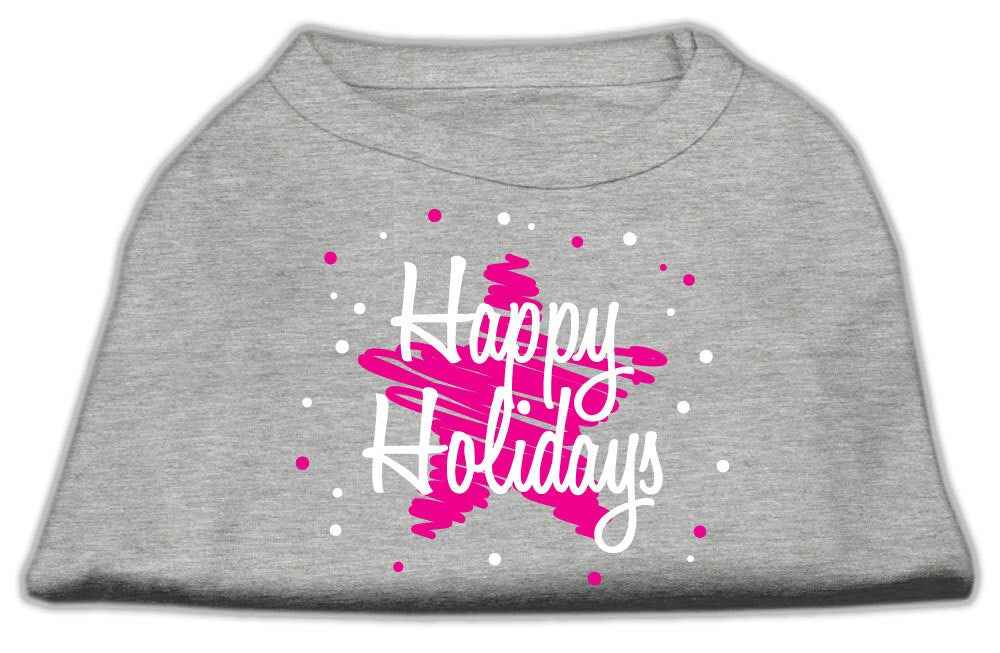 Christmas Pet Shirt, "Scribble Happy Holidays"