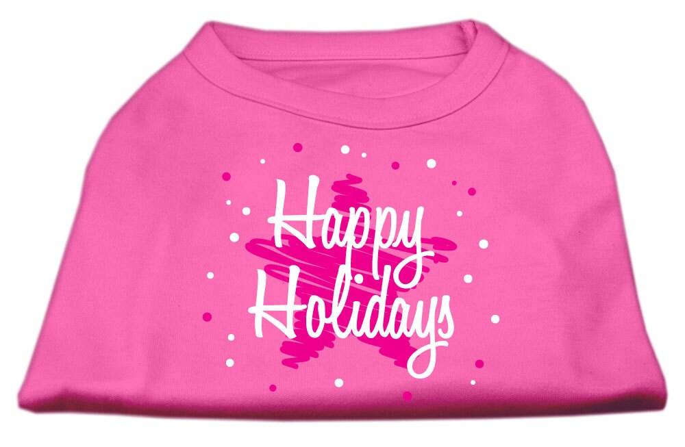 Christmas Pet Shirt, "Scribble Happy Holidays"