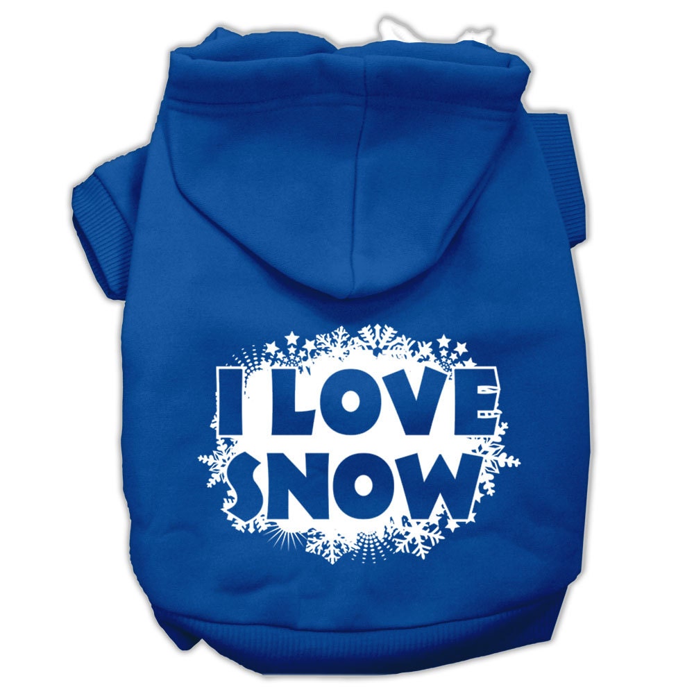 I Love Snow Christmas Pet Hoodie