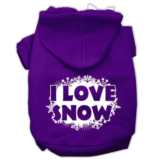 I Love Snow Christmas Pet Hoodie