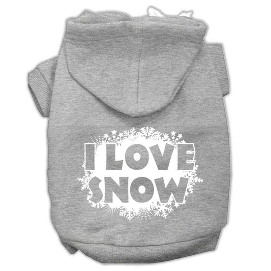 I Love Snow Christmas Pet Hoodie