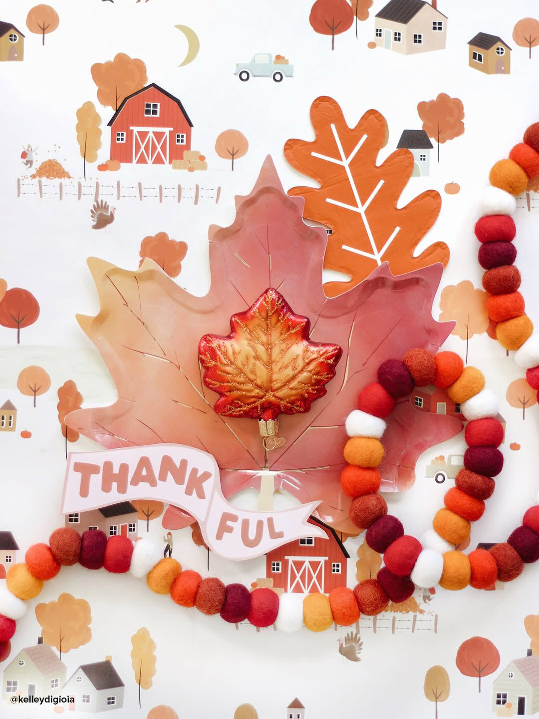 Red Maple Leaf Ornament - Southlake Paws
