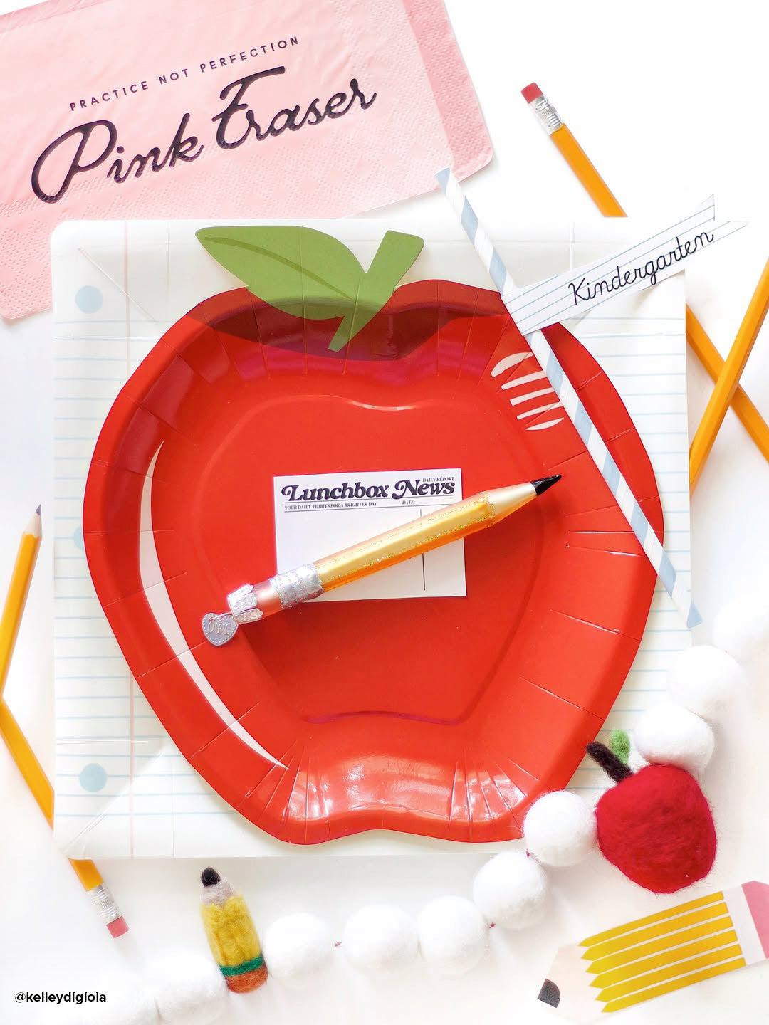 Yellow Pencil Ornament - Southlake Paws