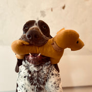 Yellow cotton dog gift toy