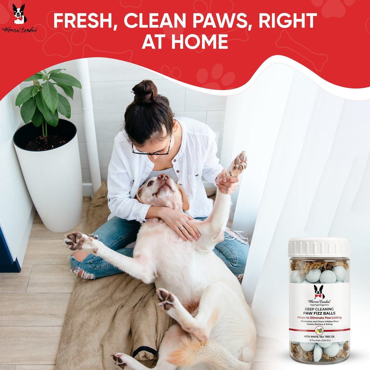 Deep Cleaning Paw Fizz Tablets - Paw Soak Helps Eliminate Paw Licking - Southlake Paws