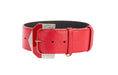 Load image into Gallery viewer, Red Italian Leather Collar With Glamorous Italian Hardware
