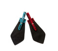Load image into Gallery viewer, Turquoise & Black Viper Snake and Red & Black Tie, Backed With Italian Leather & Swarovski Crystal Closure Set Of 2
