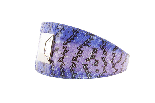 Purple/Silver/Black Custom Iridescent Snake Collar