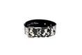 Load image into Gallery viewer, Black & White Snake/Classic Collar With Silver Hardware
