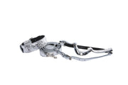Silver Studded Italian Leather Classic Collar, Leash, Harness Set