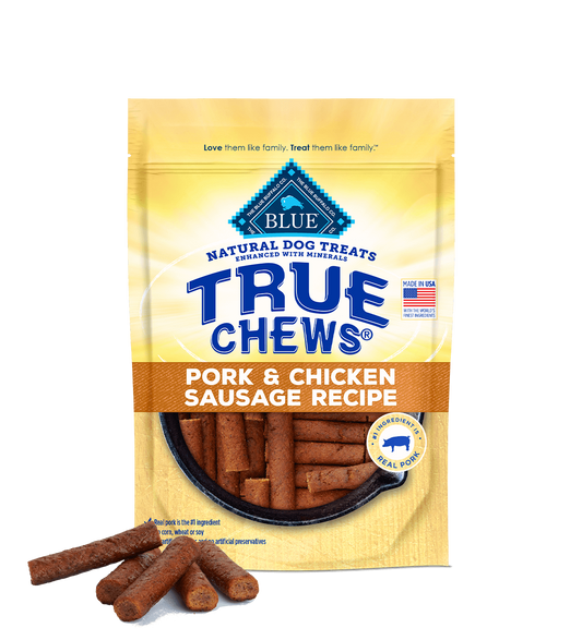 Blue Buffalo True Chews Chicken and Pork Sausage Dog Treats (14oz) 