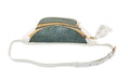 Load image into Gallery viewer, Pearl White Italian Leather/Green Tilapia Fanny Pack
